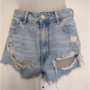 Y2K Vintage PacSun Ripped Denim Shorts High-rise Festival 26